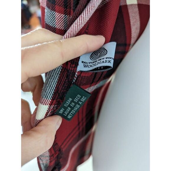 Ralph Lauren Women's Size M Zip Front Red Plaid Wool Shirt New Without Tags - Picture 6 of 6